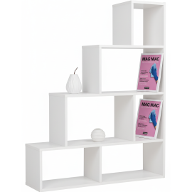 ÉTAGÈRE ESCALIER BLANCHE 100 X 22 X 120 CM EN BOIS MODERNE