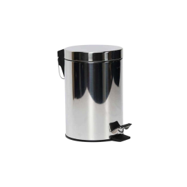 POUBELLE À PÉDALE 5 LITRES EN ACIER INOXYDABLE POUR SALLE DE BAIN ET CUISINE