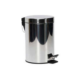 POUBELLE À PÉDALE EN ACIER INOXYDABLE 12 LITRES AVEC SEAU INTÉRIEUR AMOVIBLE