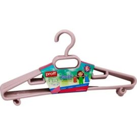 LOT DE 6 CINTRES POUR ENFANTS EN PLASTIQUE PROFF