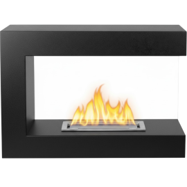 CHEMINÉE MOBILE À L’ÉTHANOL 40X25X10 CM AVEC BRÛLEUR EN ACIER INOXYDABLE 30 CM