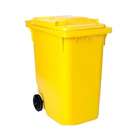 POUBELLE À DÉCHETS JAUNE DE 360 LITRES