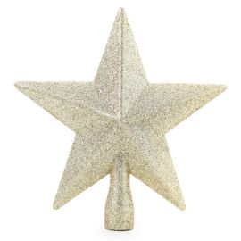 CIMIER ÉTOILE PAILLETÉE 20 CM CHAMPAGNE FÉERIQUE