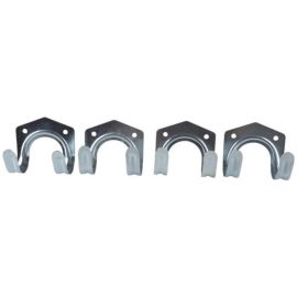 LOT DE 4 CROCHETS DE RANGEMENT POUR OUTILS EN ALUMINIUM KINZO GARDEN