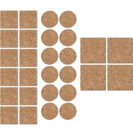 LOT DE 28 PATINS DE PROTECTION EN LIÈGE AUTOCOLLANTS KINZO FORMES RONDES ET CARRÉES