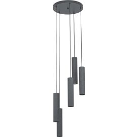 SUSPENSION LED DESIGN ACIER GRIS ANTHRACITE ET TERAZZO MENTALONA EGLO