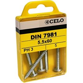 BLISTER DE 15 VIS AUTOTARAUDEUSES TÊTE BOMBÉE PH 4.2X25 MM EN ACIER INOXYDABLE