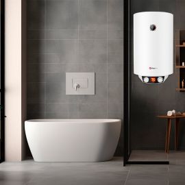 CHAUFFE-EAU ÉLECTRIQUE VERTICAL 30 LITRES MEGALIFE AVEC AFFICHEUR LCD ET SÉCURITÉ INTÉGRÉE
