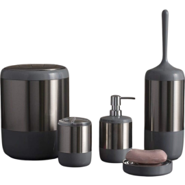 ENSEMBLE DE SALLE DE BAIN 5 PIÈCES LIMA GRIS