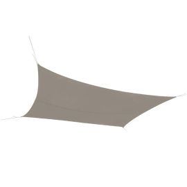 VOILE D’OMBRAGE RECTANGULAIRE TAUPE 3X2 M POLYESTER 160 GR/M²