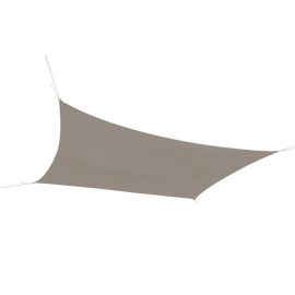 VOILE D’OMBRAGE RECTANGULAIRE TAUPE 4X3 M EN POLYESTER 160 GR/M²