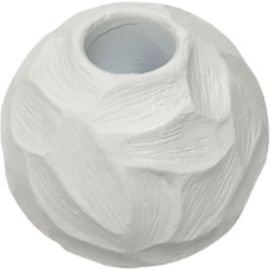 BOUGEOIR ROND STRUCTURE POLYRÉSINE POUR BOUGIE CIERGE 7X7X6.5 CM