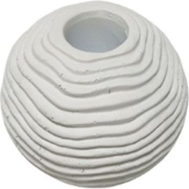 BOUGEOIR ROND POUR BOUGIE CIERGE EN POLYRÉSINE 7X7X6.5 CM