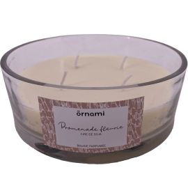 BOUGIE PARFUMÉE 380GR PROMENADE FLEURIE À 4 MÈCHES 15X6 CM