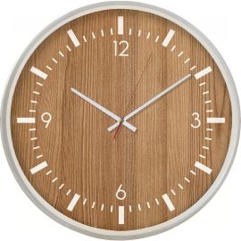HORLOGE MURALE EFFET BOIS EN PLASTIQUE 40X4,8 CM