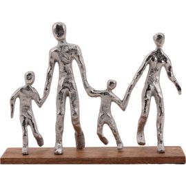 SILHOUETTE FAMILLE EN ALUMINIUM GRAND MODÈLE 19.5X25X7.5 CM