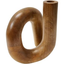 VASE EN MANGUIER POUR FLEURS SÉCHÉES 14X8.25X16.5 CM