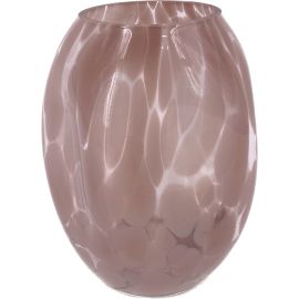 VASE EN VERRE EFFET TACHETÉ 20X15 CM
