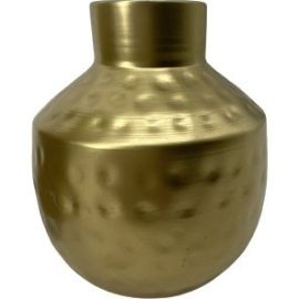 VASE EN MÉTAL GOLD MARTELÉ 14X11 CM