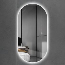 MIROIR MURAL RECTANGULAIRE AVEC ÉCLAIRAGE LED BLANC FROID 120 X 60 CM