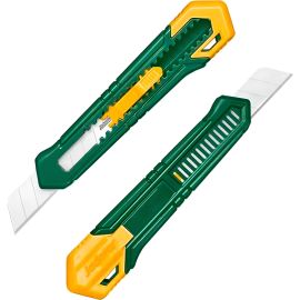 COUTEAU À LAME CASSABLE 150 MM AVEC BOUTON-POUSSOIR PLAT JADEVER