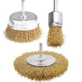 ENSEMBLE DE 3 BROSSES MÉTALLIQUES JADEVER