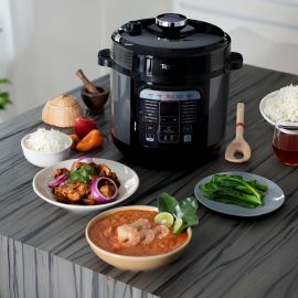 COCOTTE ÉLECTRIQUE MULTIFONCTION GRANDE CAPACITÉ 6 LITRES NOIRE TEFAL HOME CHEF