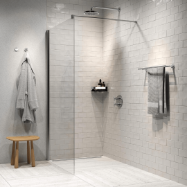 PAROI DE DOUCHE ITALIENNE 100X190 CM EN VERRE TREMPÉ