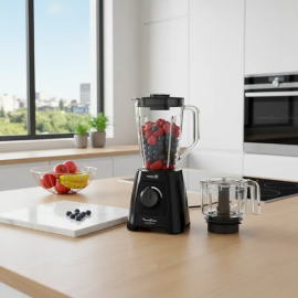 BLENDER MOULINEX BLENDFORCE PLUS AVEC HACHOIR EXTRA LARGE 600 WATTS 2 LITRES NOIR