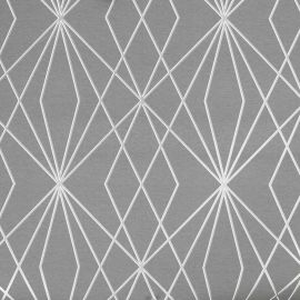 PAPIER PEINT GRIS ET ARGENT MOTIF GÉOMÉTRIQUE LASER