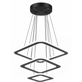 SUSPENSION LUMINAIRE CARRÉE LED INTÉGRÉ COULEUR MARRON