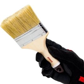 PINCEAU DE PEINTURE À POILS NATURELS AVEC MANCHE EN BOIS LARGEUR 4 POUCES 100 MM