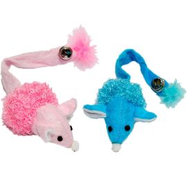 JOUET POUR CHAT SOURIS AVEC CLOCHETTE PAPIER BRUISSANT ET HERBE À CHAT