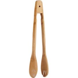PINCE DE CUISINE EN BAMBOU AVEC CUILLÈRE ET FOURCHETTE