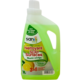 NETTOYANT SOLS PARFUM CITRON 1 LITRE MULTI USAGES DÉSINFECTANT DÉSODORISANT ANTIBACTÉRIEN