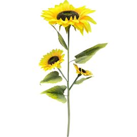 FLEUR ARTIFICIELLE TOURNESOL MAOGAN AVEC TROIS TÊTES DE 110 CM