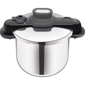 COCOTTE INOX 6 L SECURE 5 COMPACT TEFAL AVEC VERROUILLAGE SÉCURISÉ ET COMPATIBLE TOUS FEUX