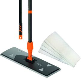 BALAI DÉPOUSSIÉRANT XXL AVEC TÊTE PIVOTANTE ET MANCHE TÉLESCOPIQUE 1,50 M + 5 LINGETTES ÉLECTROSTATIQUES