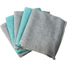LOT DE 5 CHIFFONS MICROFIBRES MULTI-USAGES ROZENBAL 30 X 30 CM