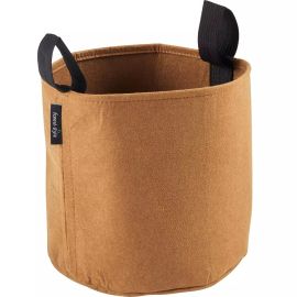 SAC DE PLANTATION EN FEUTRE GÉOTEXTILE 12,3 L MARRON AVEC POIGNÉES REPLIABLES