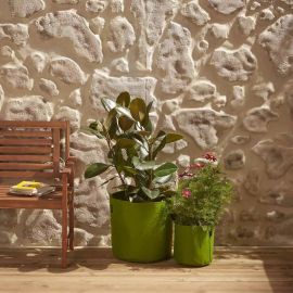 SAC DE PLANTATION EN GÉOTEXTILE AVEC POIGNÉES 50 LITRES DIAMÈTRE 40 CENTIMÈTRES VERT