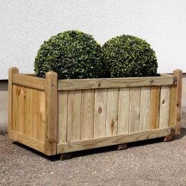 BAC À FLEURS RECTANGULAIRE EN BOIS TRAITÉ VENDÔME 113 LITRES 92 X 46 X 43 CENTIMÈTRES