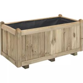 BAC À FLEURS RECTANGULAIRE EN BOIS VENDÔME 113L 92 X 46 X H43 CM AVEC BOIS TRAITÉ