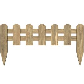 BORDURE DE JARDIN EN BOIS SIENNA 60 X 15/30 CM PIN SYLVESTRE TRAITÉ AUTOCLAVE