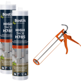 PACK DE 2 CARTOUCHES DE COLLE HAUTE ADHÉRENCE BOSTIK H785 AVEC PISTOLET D’APPLICATION PROFESSIONNEL