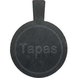ARDOISE RONDE DÉCO TAPAS 19 X 14 X 1 CM
