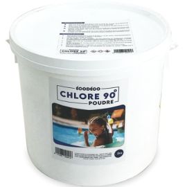 CHLORE EN POUDRE POUR PISCINE 90% SEAU DE 5 KG