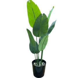 PLANTE DÉCORATIVE BANANIÈRE ARTIFICIELLE HAUTEUR 1,50 MÈTRE AVEC POT