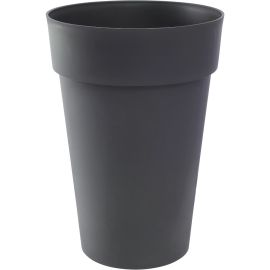 VASE HAUT ROND EN PLASTIQUE GRIS ANTHRACITE 67 LITRES 46 X 65 CM TOSCANE EDA