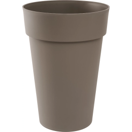VASE HAUT ROND EN PLASTIQUE COULEUR TAUPE 67 LITRES 46 X 65 CM TOSCANE EDA
